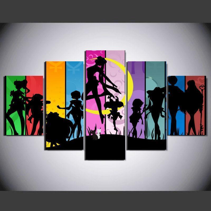 tableau sailor moon colorful characters anime 5 pices impression sur toile peinture art pour la dcoration intrieurehcmti