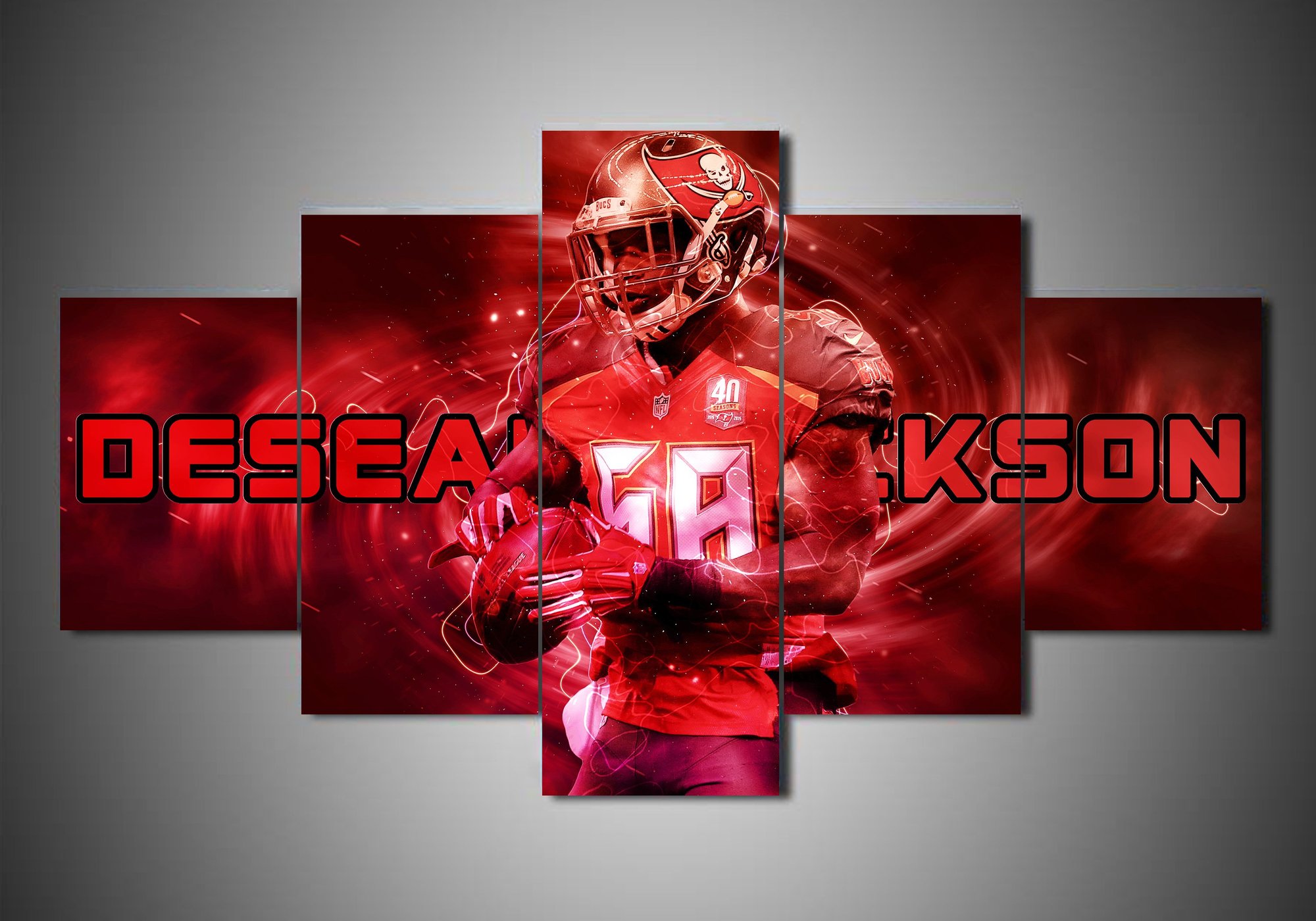 tableau tampa bay buccaneers desean jackson sport 5 pices impression sur toile peinture art pour la dcoration intrieure8zrmc