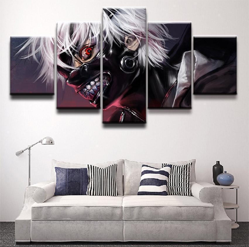 tableau tokyo ghoul ken kaneki 6 anime 5 pices impression sur toile peinture art pour la dcoration intrieureourfa