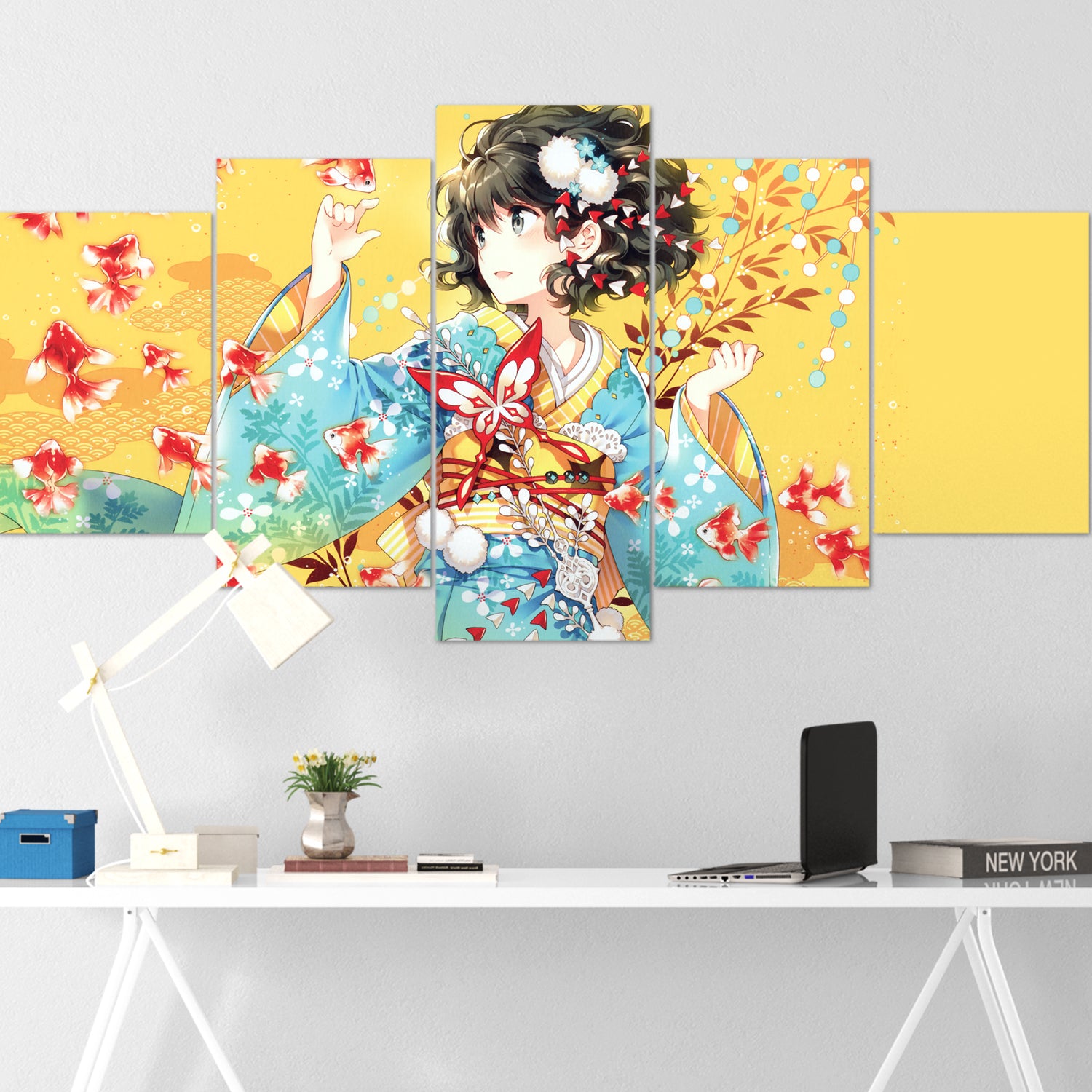 anime girl 037 5 pices peinture sur toile impression sur toile toile art pour la dcoration5qqdt