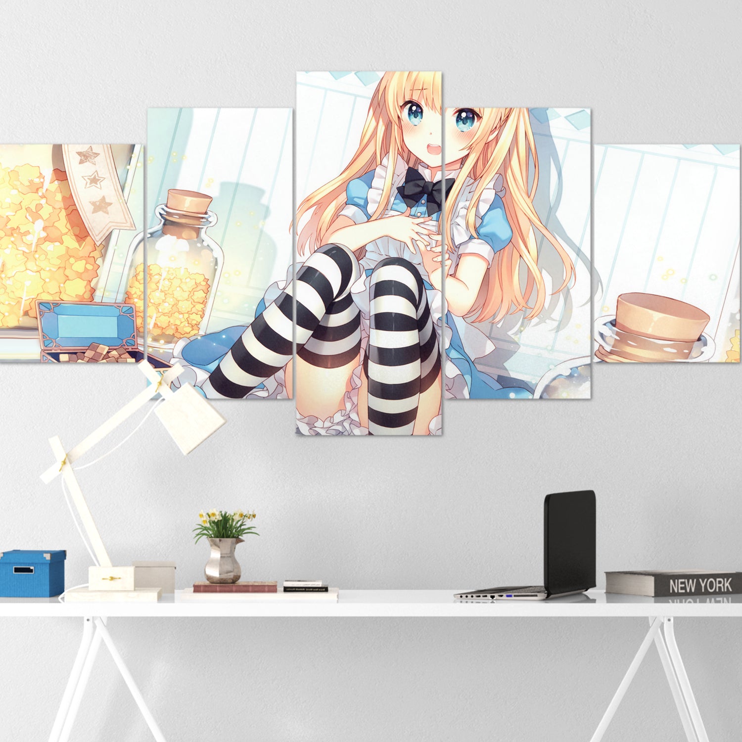 anime girl 051 5 pices peinture sur toile impression sur toile toile art pour la dcorationtipez