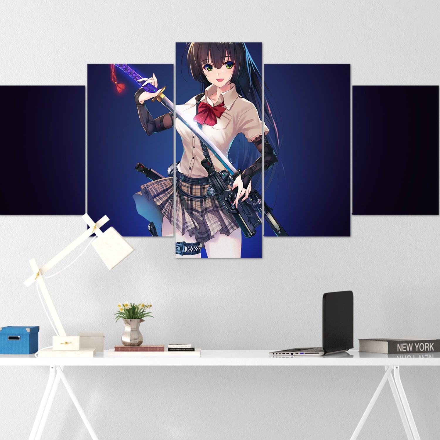 anime girl 5 pices peinture sur toile impression sur toile toile art pour la dcoration jusr3