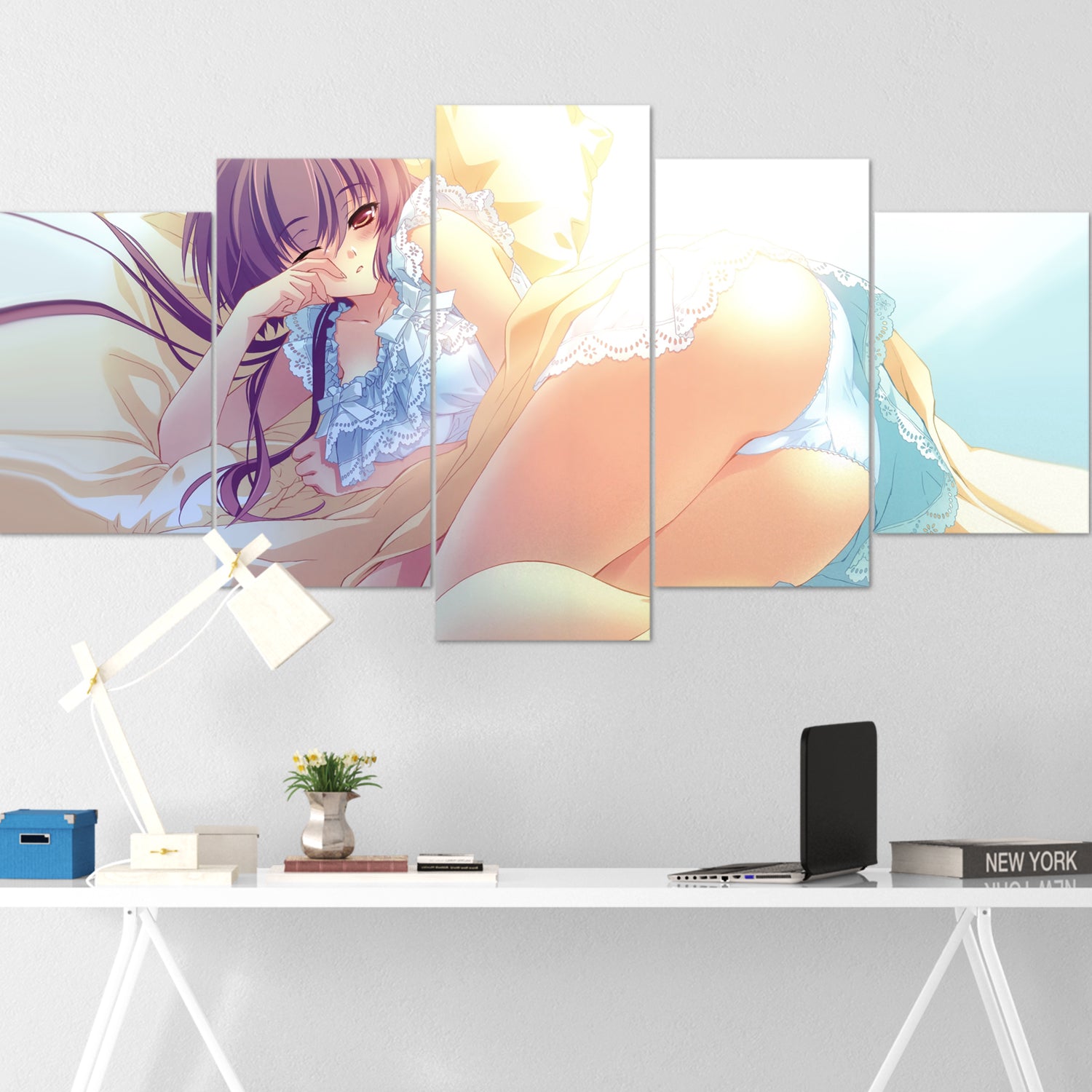 anime girl 5 pices peinture sur toile impression sur toile toile art pour la dcoration oizt4