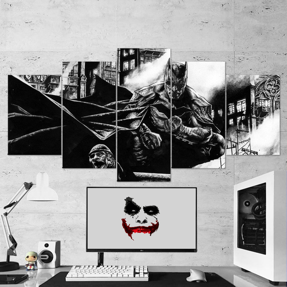 batman 5 pices peinture sur toile impression sur toile toile art pour la dcoration biqmr