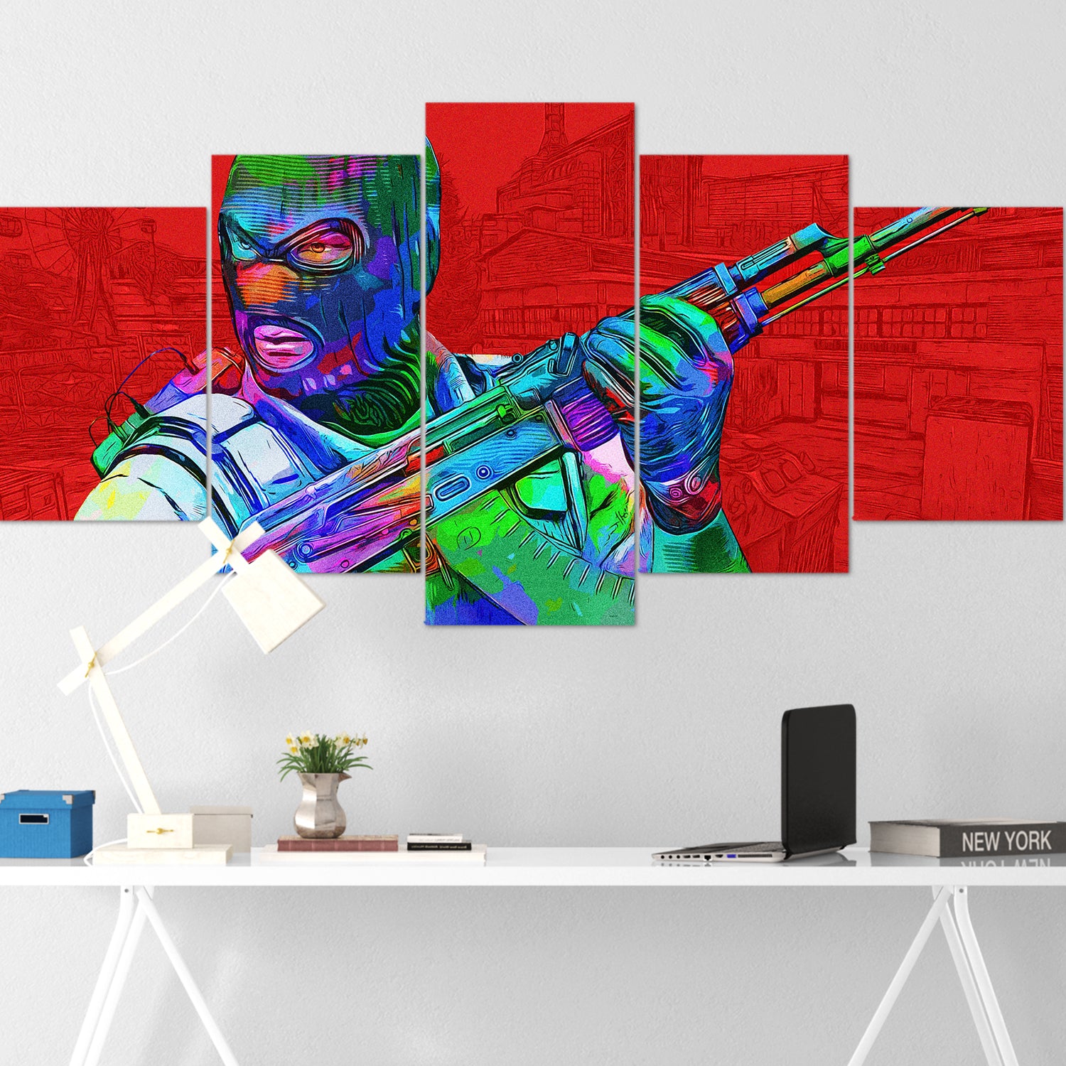 csgocounterstrike global offensive 5 pices peinture sur toile impression sur toile toile art pour la dcoration ivsoj