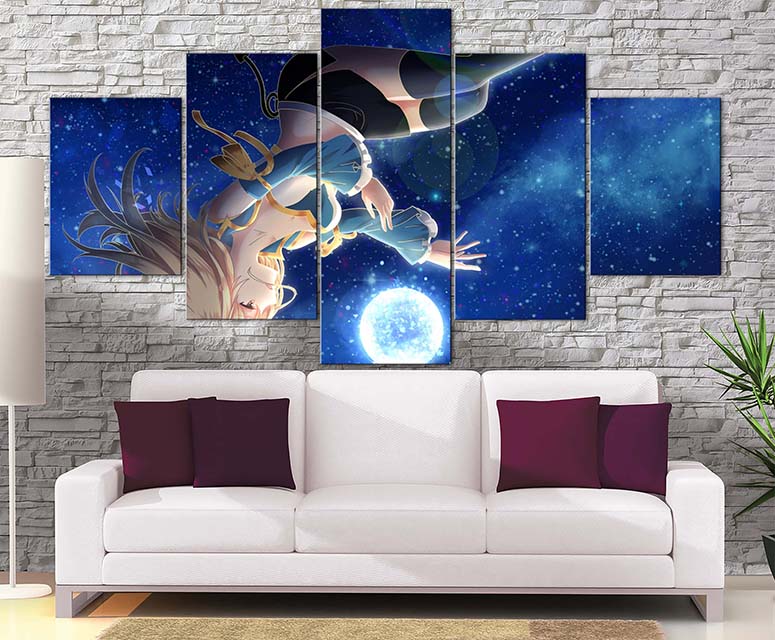 dcoration fairy tail lucy moon 5 pices peinture sur toile impression sur toile toile art pour la dcorationz2poj