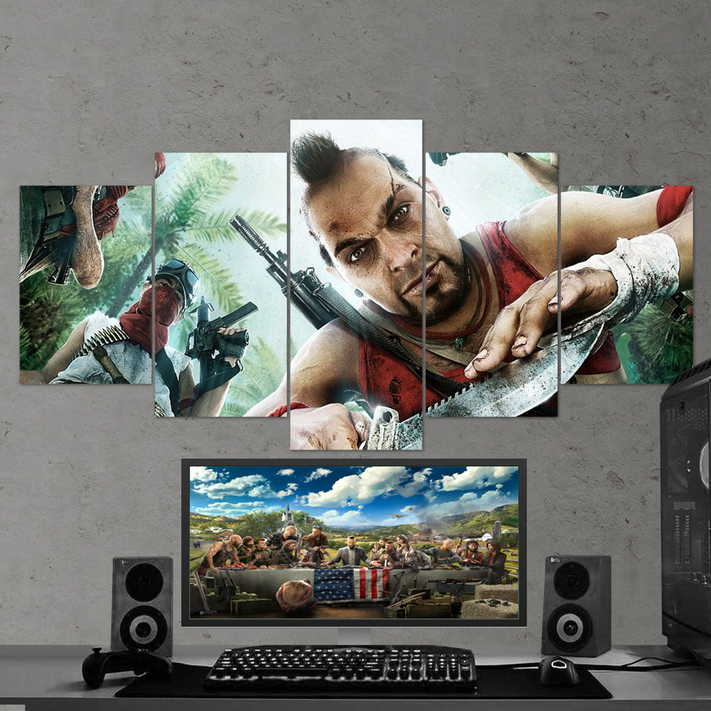 far cry vaas 5 pices peinture sur toile impression sur toile toile art pour la dcoration 5pcfcihqaf