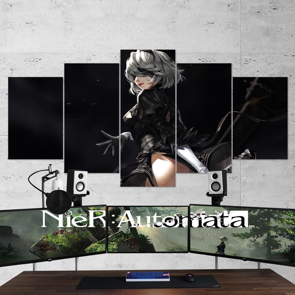 nier automata b katana 5 pices peinture sur toile impression sur toile toile art pour la dcorationak3io