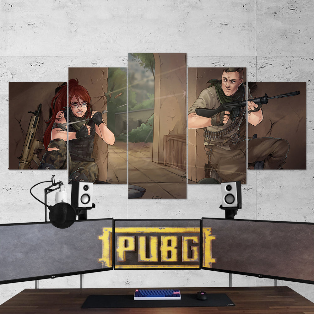 pubg playerunknowns battlegrounds 5 5 pices peinture sur toile impression sur toile toile art pour la dcoration l3l9d