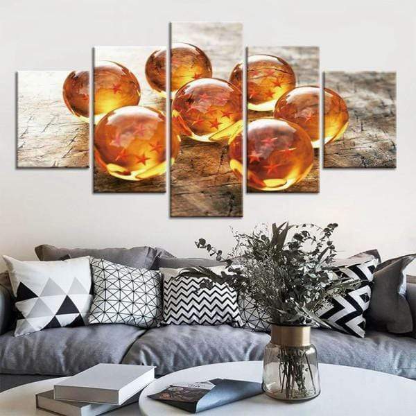 tableau dragon ball boules de cristal 5 pices peinture sur toile impression sur toile toile art pour la dcorationjglvh
