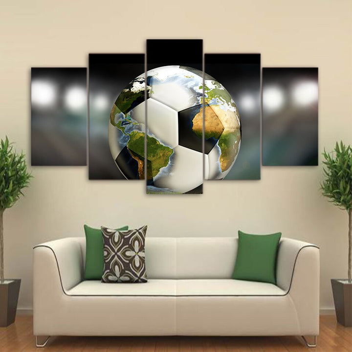 tableau football coupe du monde 5 pices peinture sur toile impression sur toile toile art pour la
