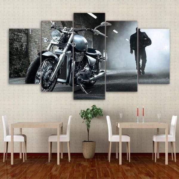tableau moto biker 5 pices peinture sur toile impression sur toile toile art pour la dcorationmpwhe