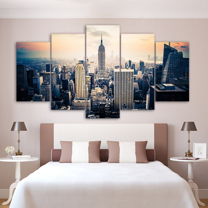 tableau new york city 5 pices peinture sur toile impression sur toile toile art pour la dcoration8f9ho