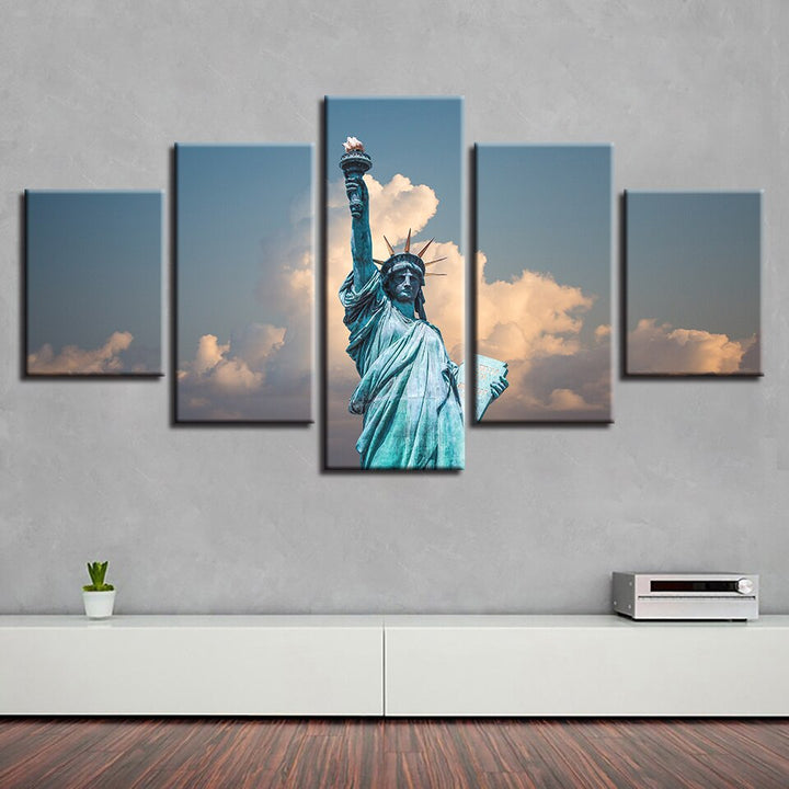 tableau new york statue de la libert 5 pices peinture sur toile impression sur toile toile art pour la dcorationietgh