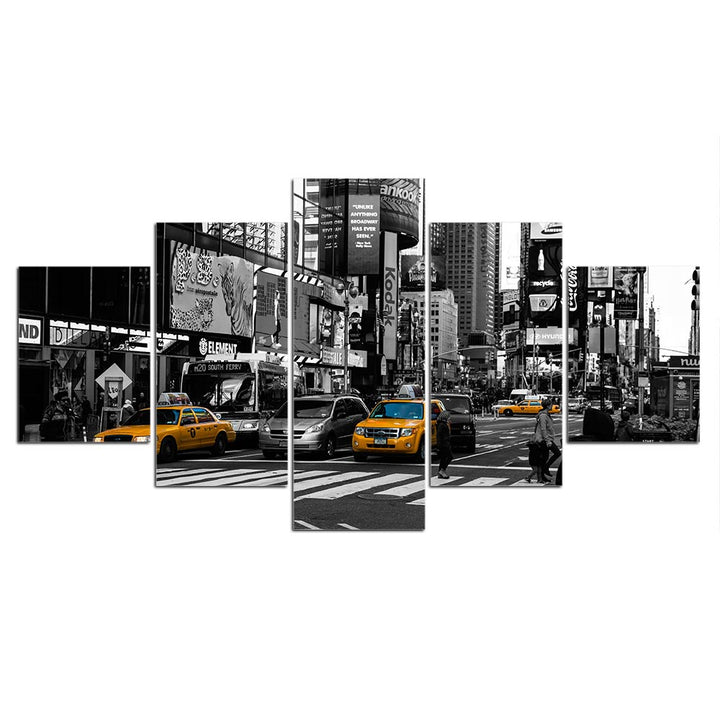 tableau new york times square noir et blanc 5 pices peinture sur toile impression sur toile toile art pour la dcorationjpmke