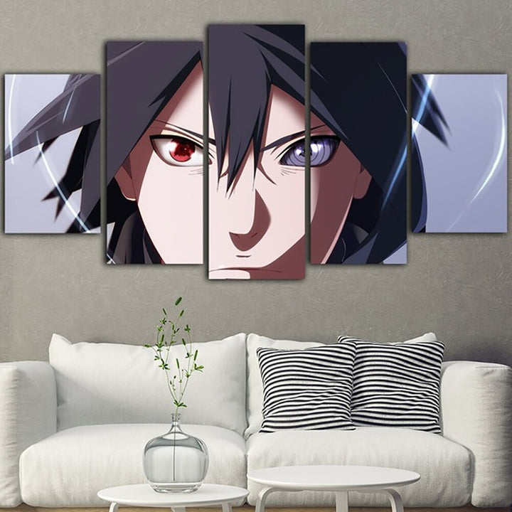 tableau sasuke rinnegan 5 pices peinture sur toile impression sur toile toile art pour la dcorationdnpcq