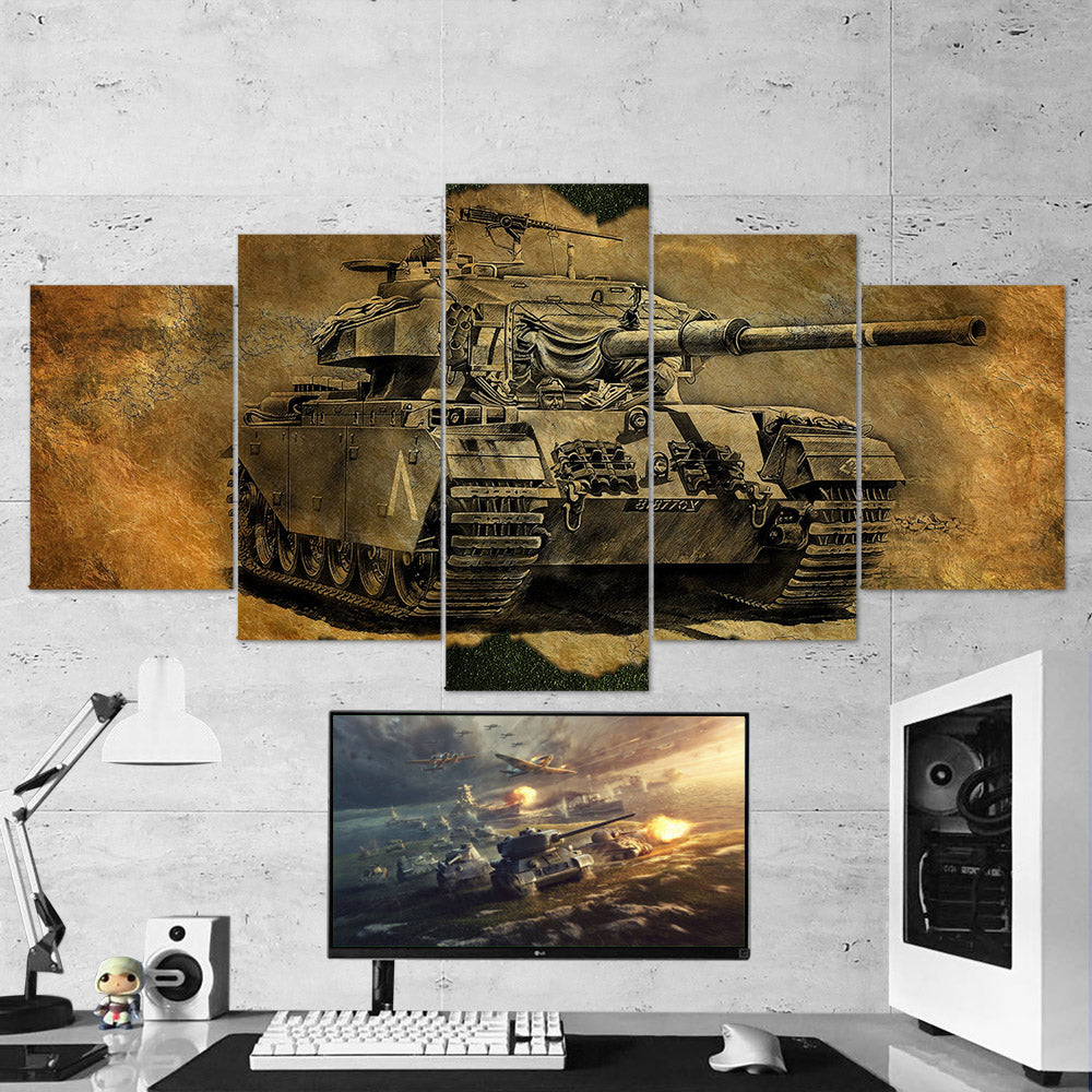 world of tanks centurion 5 pices peinture sur toile impression sur toile toile art pour la dcoration aajz5